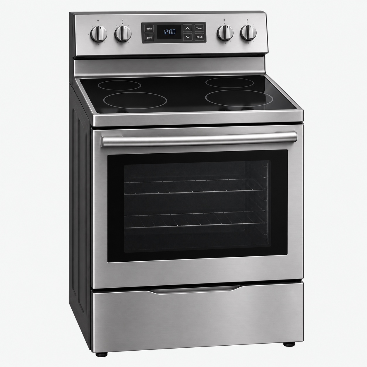 Stainless steel kitchen range and oven