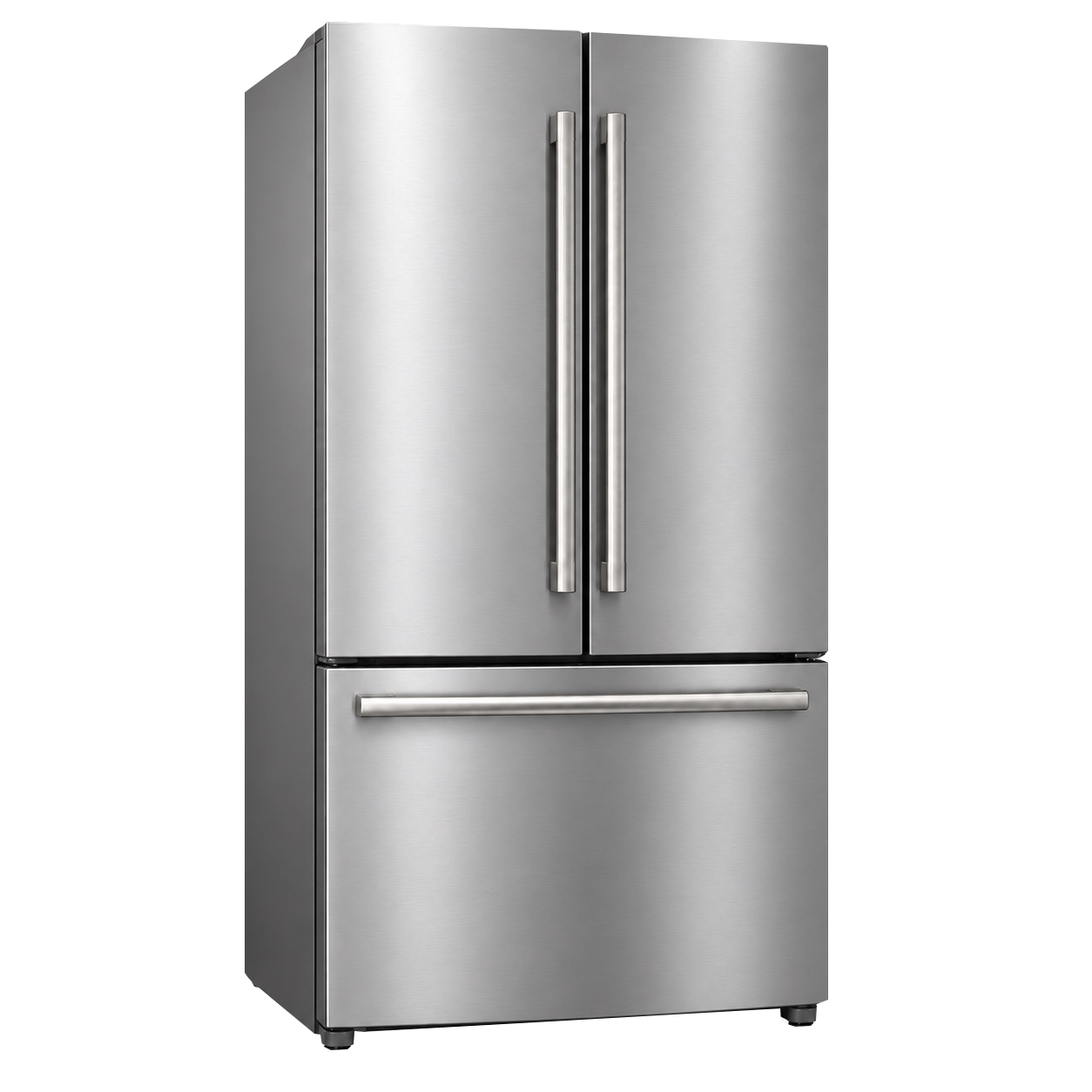Stainless steel French-door refrigerator