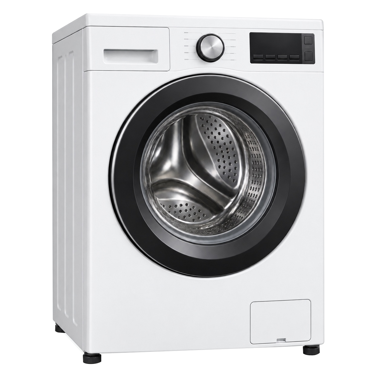 White front-loading washing machine