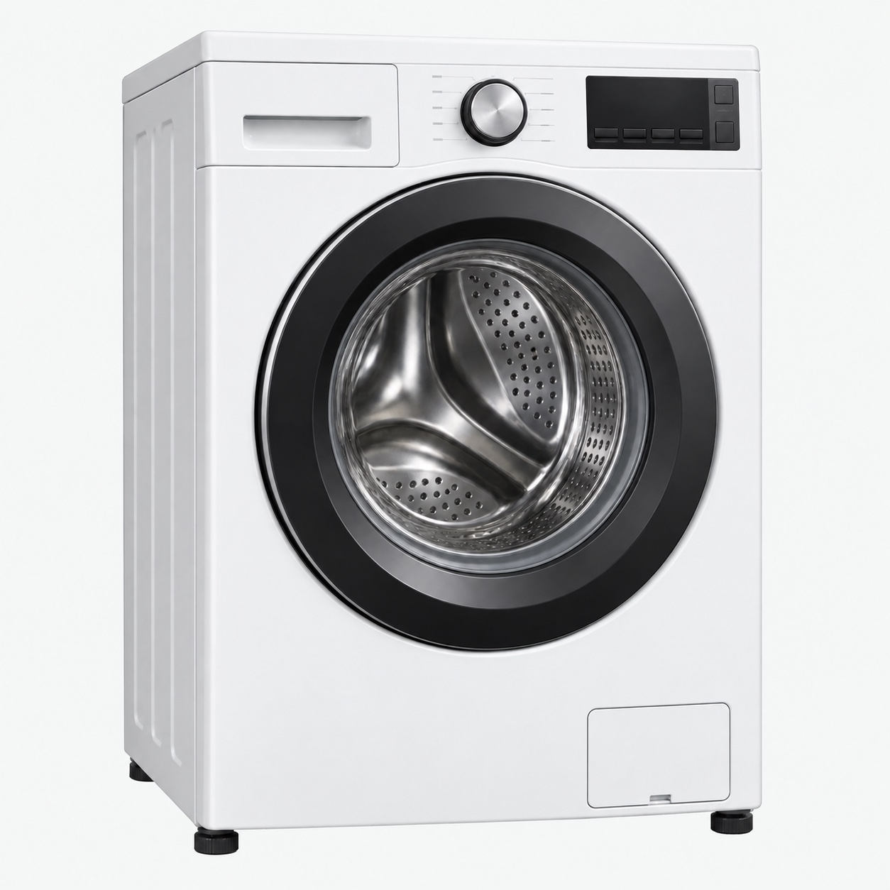 White front-loading washing machine